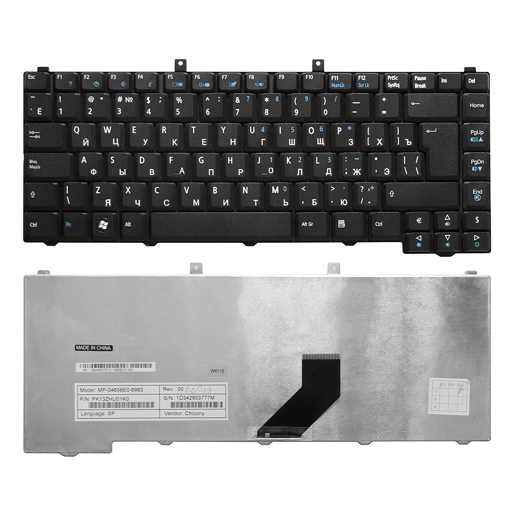 Клавиатура TopON для ноутбука Acer Aspire 3100, 3650, 3690, 5100, 5110, 5680, 9110 Series