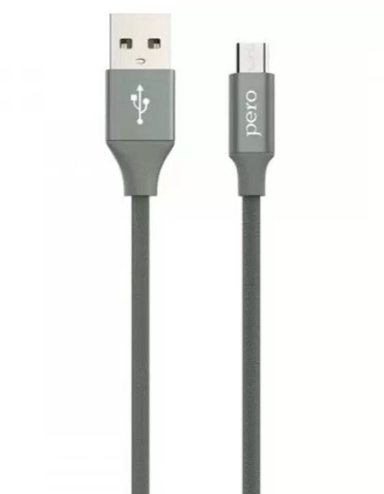 фото Кабель pero dc-02 micro-usb, 2а, 1м, серый (prdc-02mu1mgr)