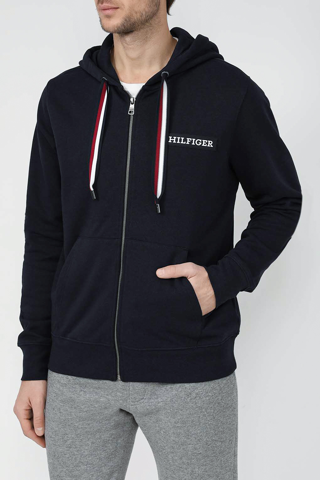 

Толстовка мужская Tommy Hilfiger MW0MW33658 синяя L, Синий, MW0MW33658