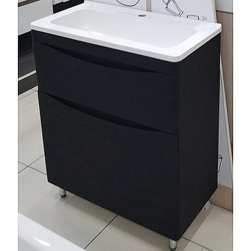 

Тумба под раковину Style Line Бергамо 70 СС-00002311, черный