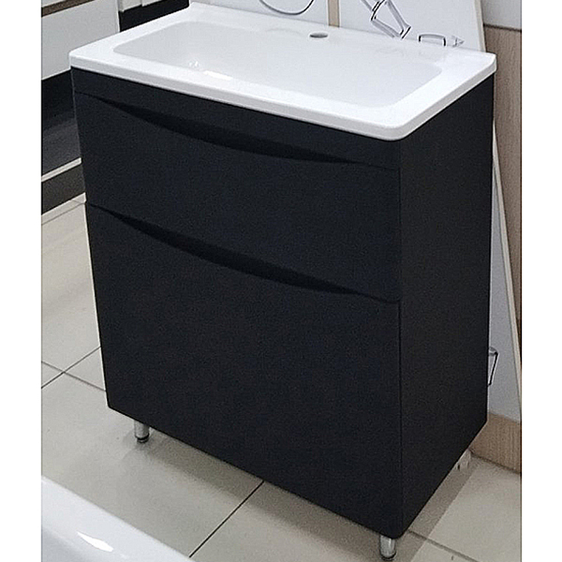 

Тумба под раковину Style Line Бергамо 80 СС-00002313, черный