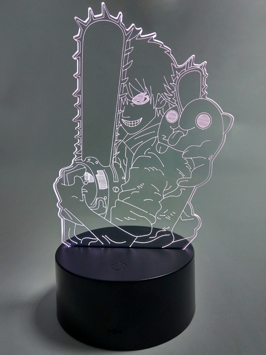 3D-ночник StarFriend Человек-бензопила Денджи с Почитой Chainsaw Man 19,5 см фигурка chainsaw man denji 20см