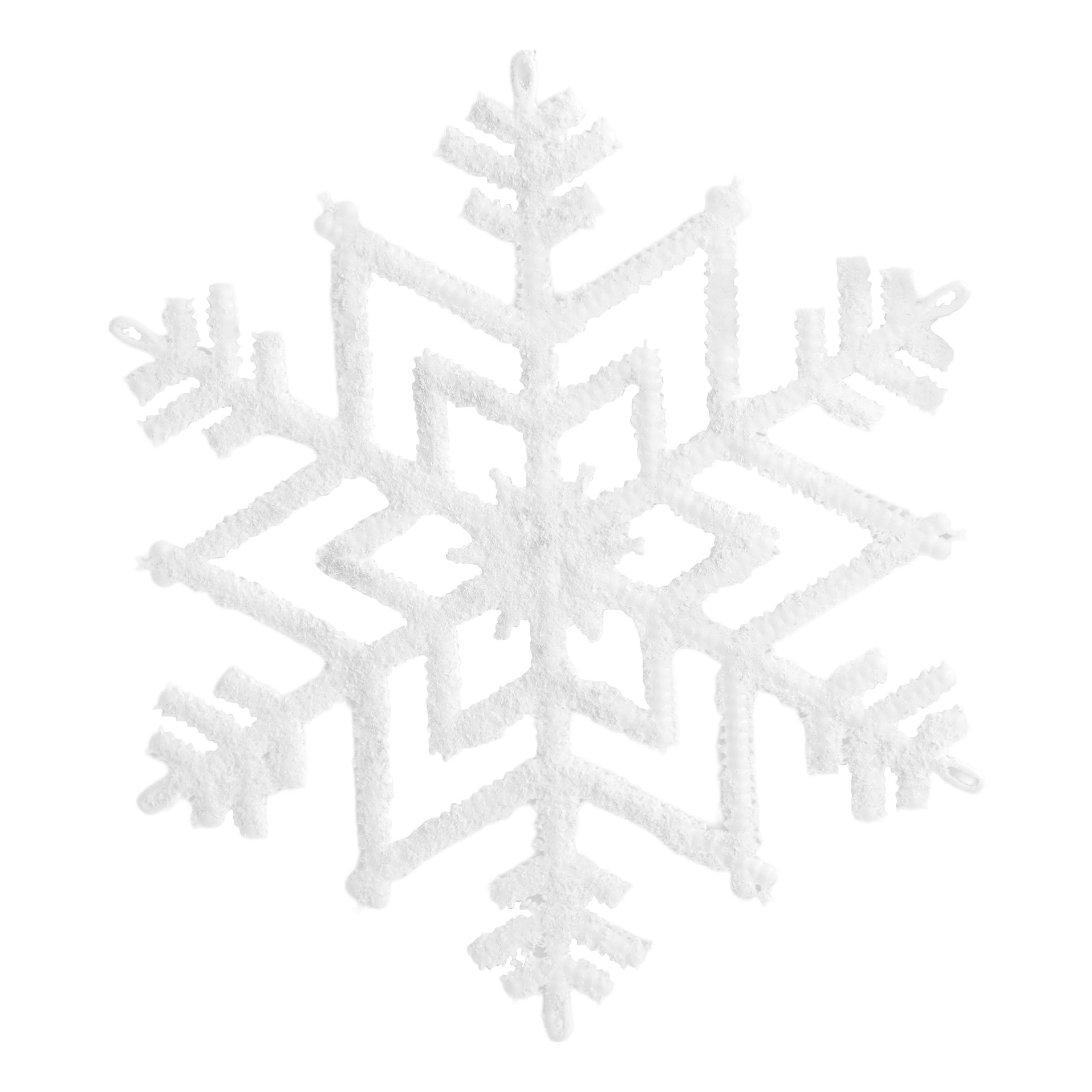 

Елочная игрушка Due Esse Christmas снежинка белая 25 см, Разноцветный