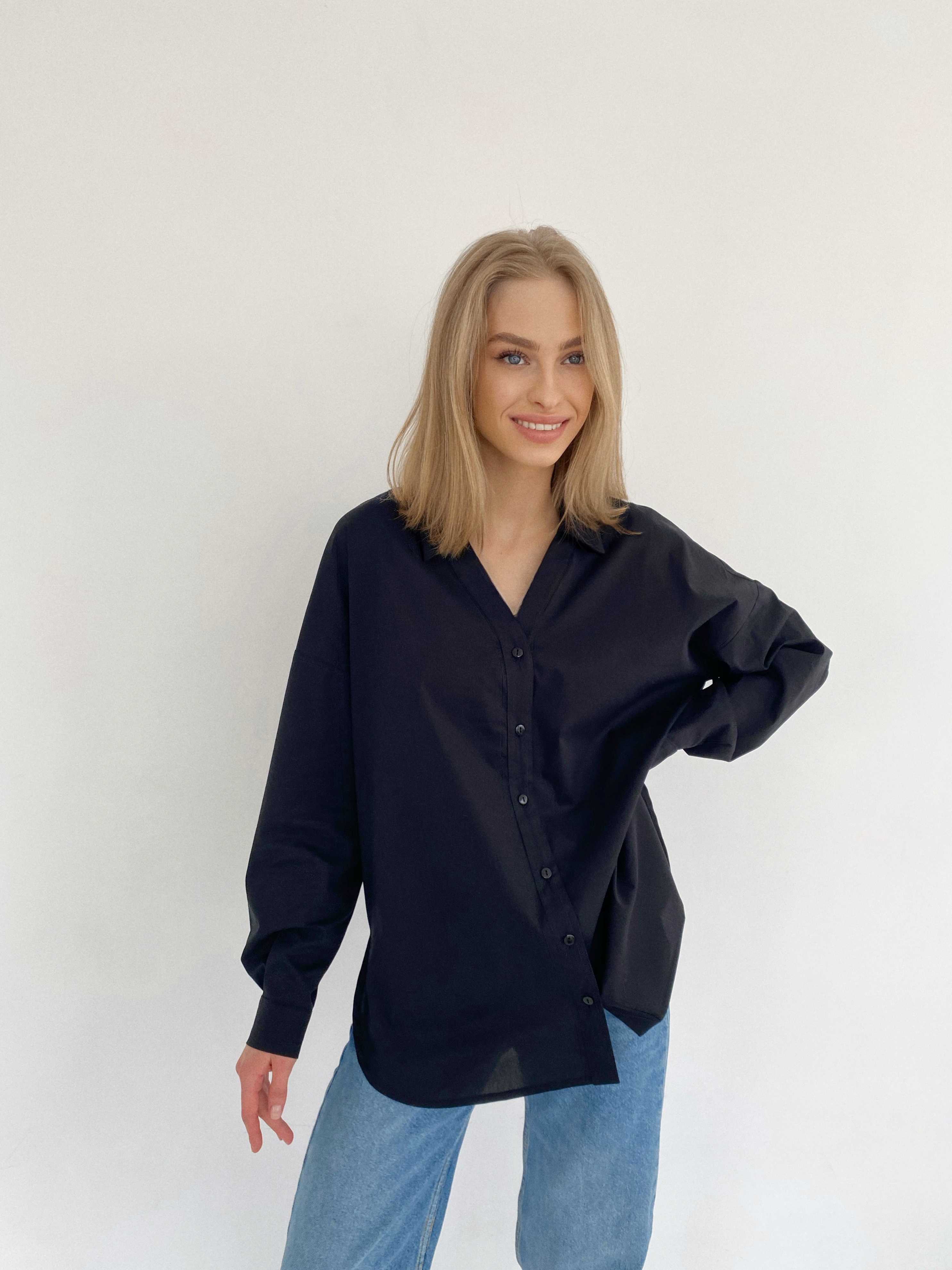 Рубашка женская Jull BLS-22-99 черная L