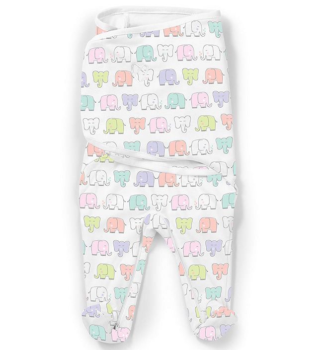 фото Конверт для пеленания summer infant swaddleme footsie, размер s, слоники 56950