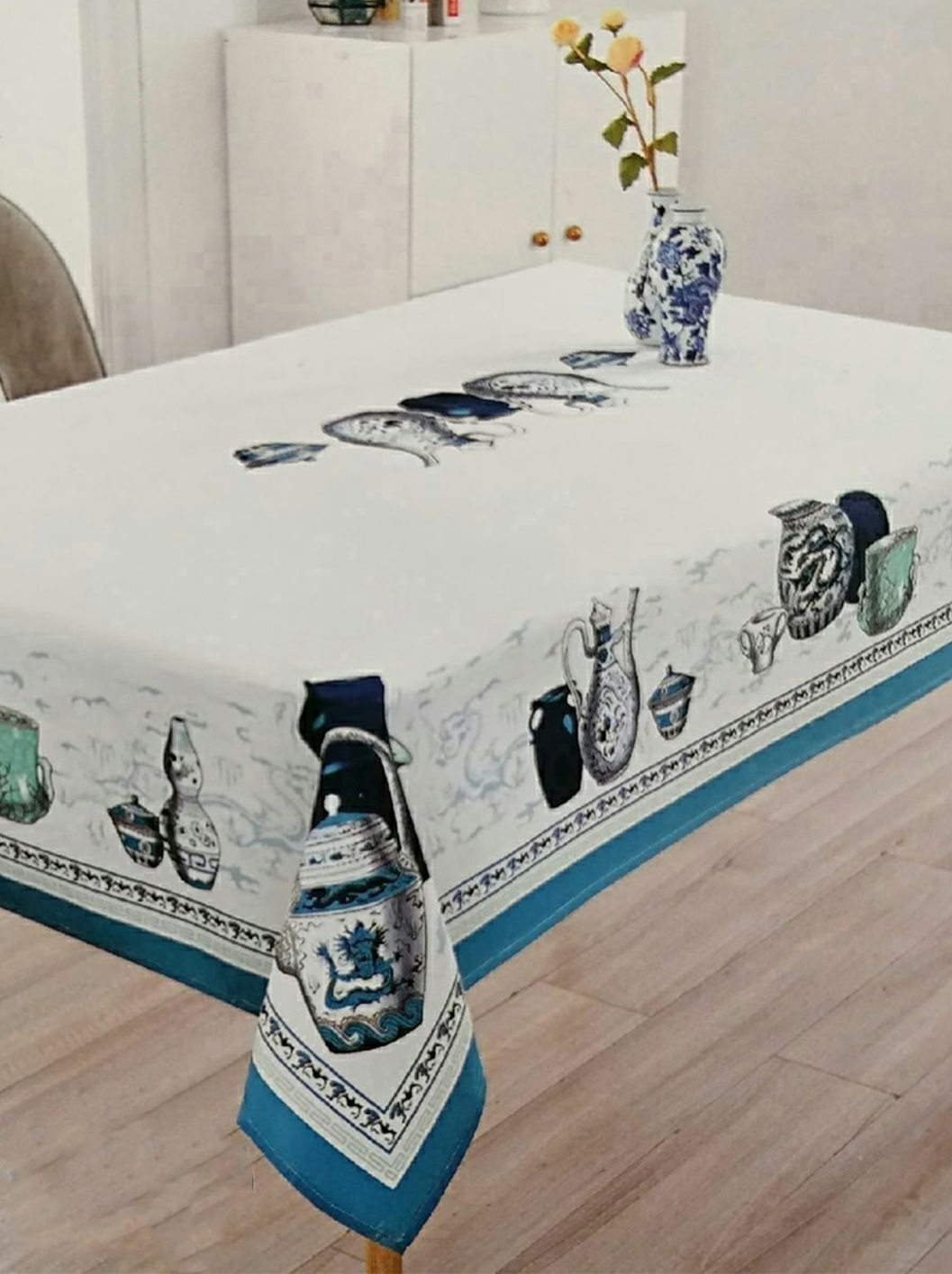 

Скатерть тканевая винтажная Титан, 150х220 см, 936