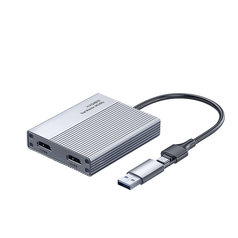 Адаптер Hagibis USB Type C - 2xHDMI вилка-розетка м (DPL01)
