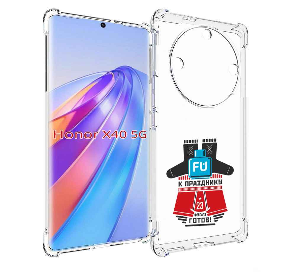 

Чехол MyPads 23 февраля подарки к празднику для Honor X40, Прозрачный, Tocco