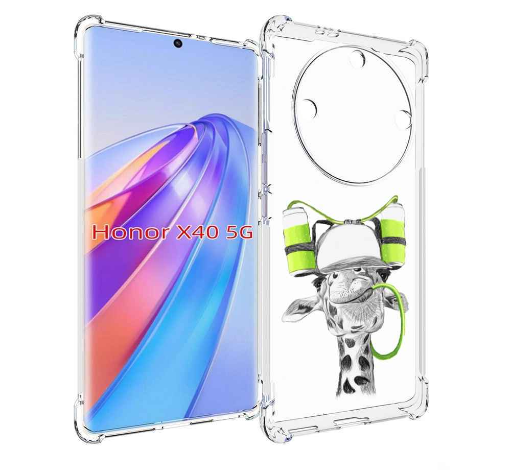 

Чехол MyPads Жираф для Honor X40, Прозрачный, Tocco
