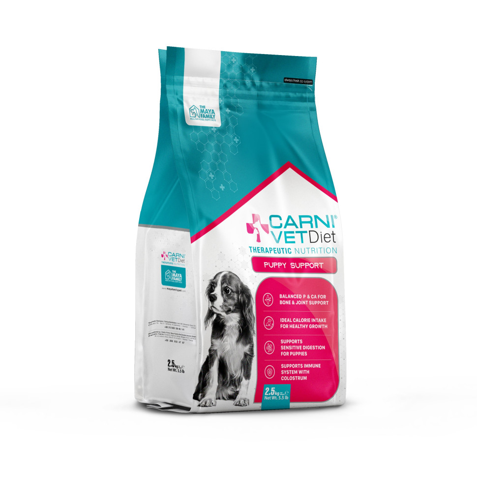 Сухой корм для щенков CARNI Vet Diet Puppy Support при проблемах ЖКТ с птицей, 2.5 кг