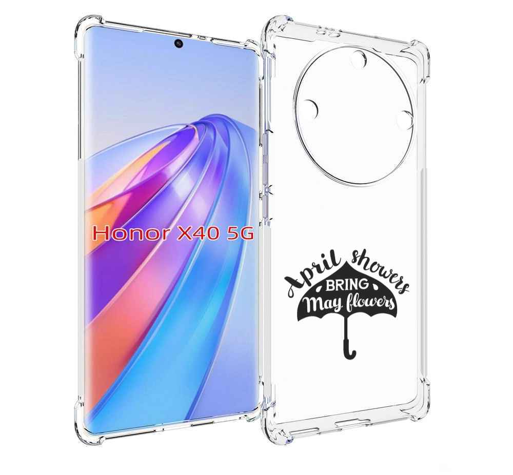 

Чехол MyPads Зонтик для Honor X40, Прозрачный, Tocco