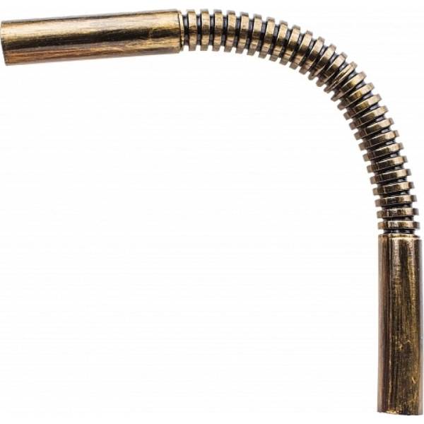 фото Соединительный угол bironi плавный гофрированный для труб, пвх, цвет бронза btu1-16-25-1