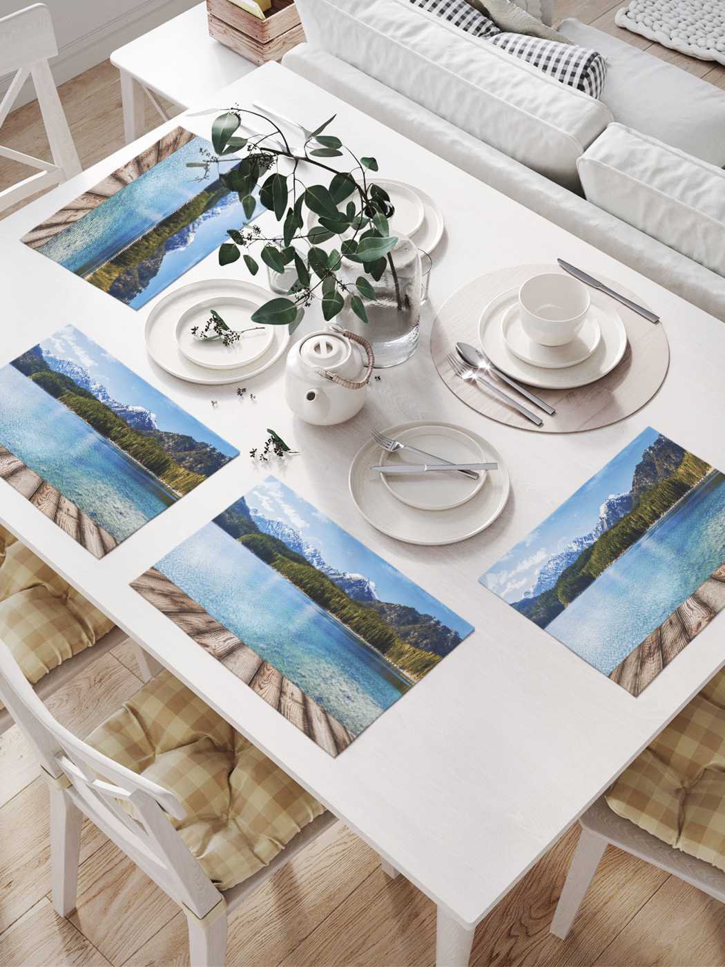 

Комплект салфеток JoyArty "Чистейшие озера" для сервировки стола (32х46 см, 4 шт.), Коричневый