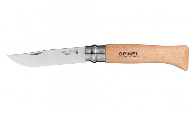 Нож Opinel серии Tradition №08, клинок 8,5см, нерж.сталь, рукоять-бук, чехол