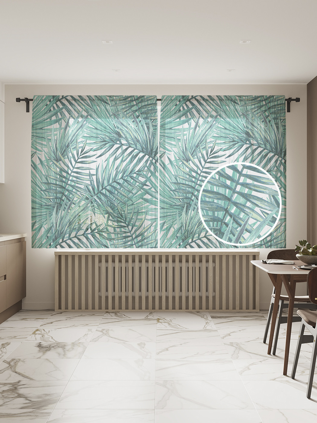 

Фототюль JoyArty "Заросли джунглей", 145x180 см (2 полотна со шторной лентой + 50 крючков), Заросли джунглей