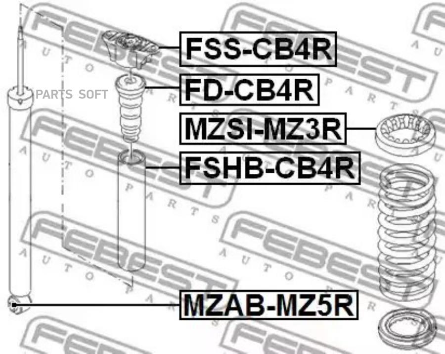 

Опора амортизатора FEBEST FSSCB4R