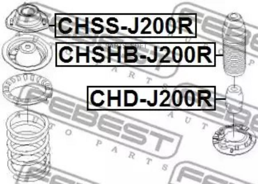 

FEBECT CHDJ200R CHD-J200R_отбойник амортизатора заднего!\ Daewoo Lacetti SW 04>