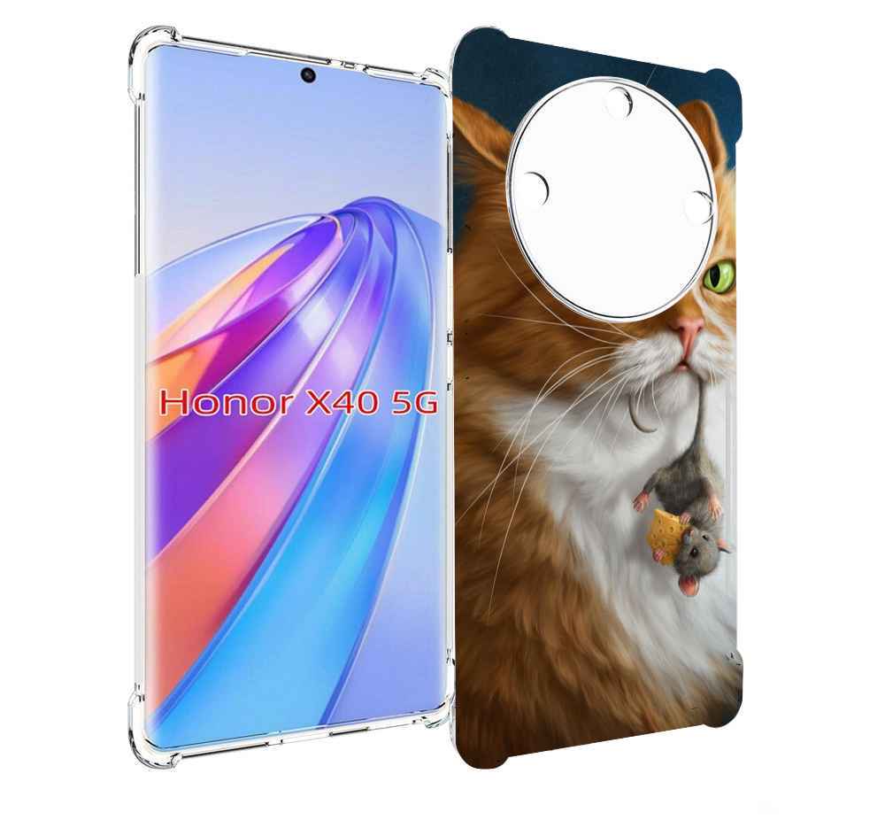 

Чехол MyPads Кот-и-мышь для Honor X40, Прозрачный, Tocco