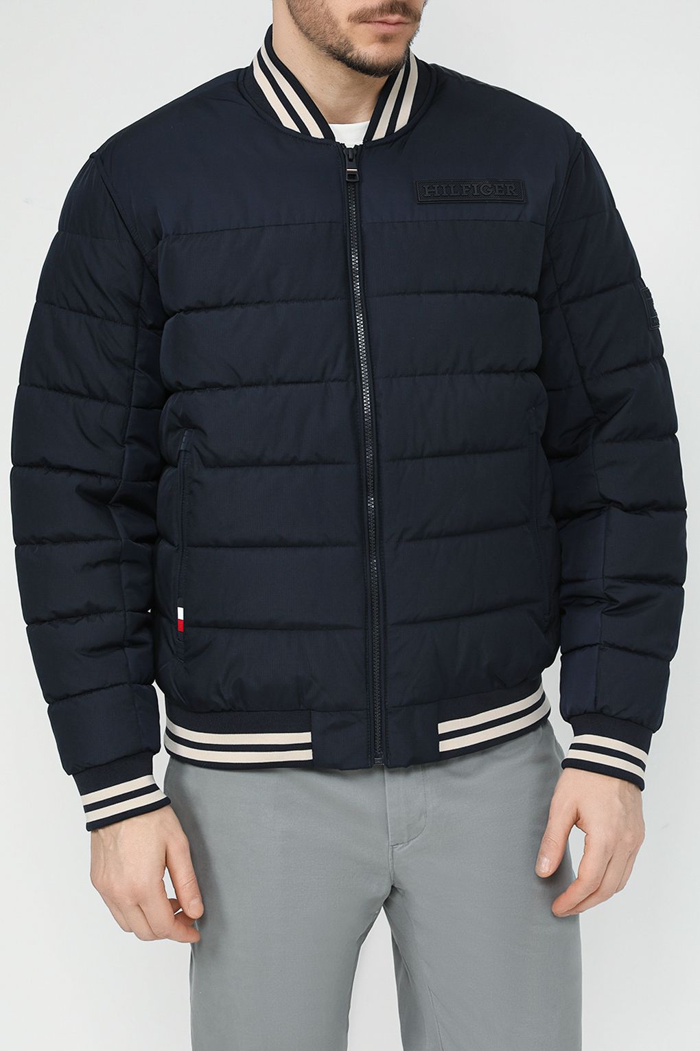 

Бомбер мужской Tommy Hilfiger MW0MW33736 синий L, MW0MW33736