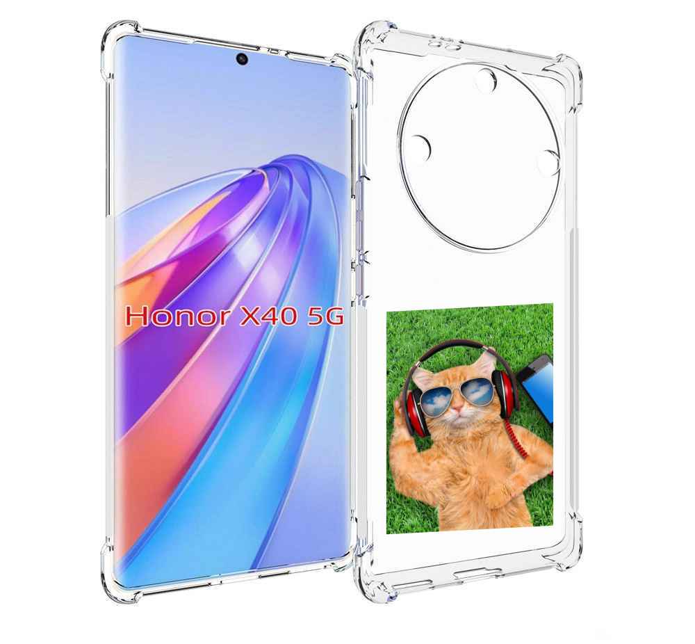 

Чехол MyPads Кот-кайфарик для Honor X40, Прозрачный, Tocco