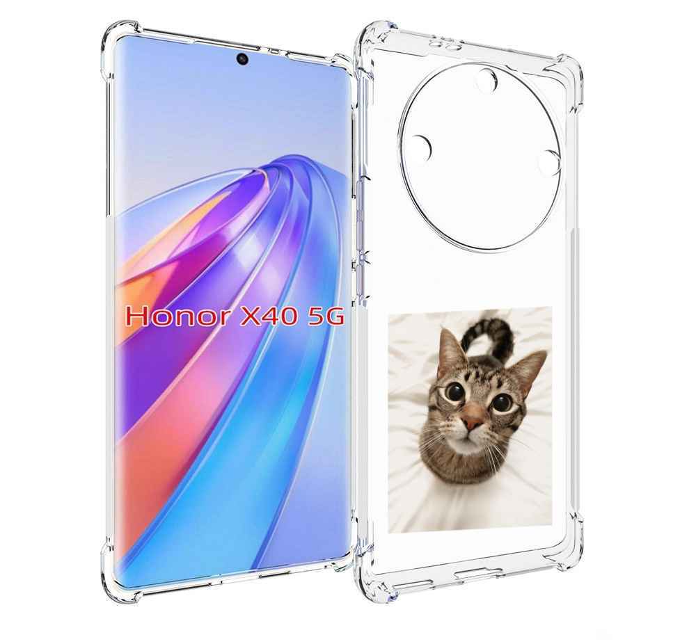 

Чехол MyPads Котик для Honor X40, Прозрачный, Tocco