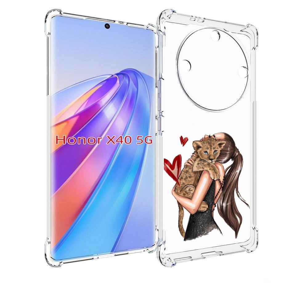

Чехол MyPads Кошачья-любовь для Honor X40, Прозрачный, Tocco