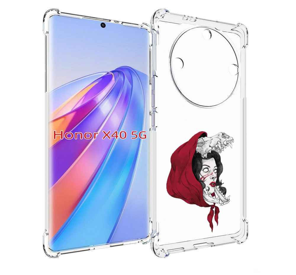 

Чехол MyPads Красная шапочка и волк женский для Honor X40, Прозрачный, Tocco