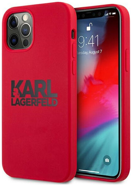 фото Чехол cg mobile karl lagerfeld liquid silicone stack logo hard для iphone 12 pro max