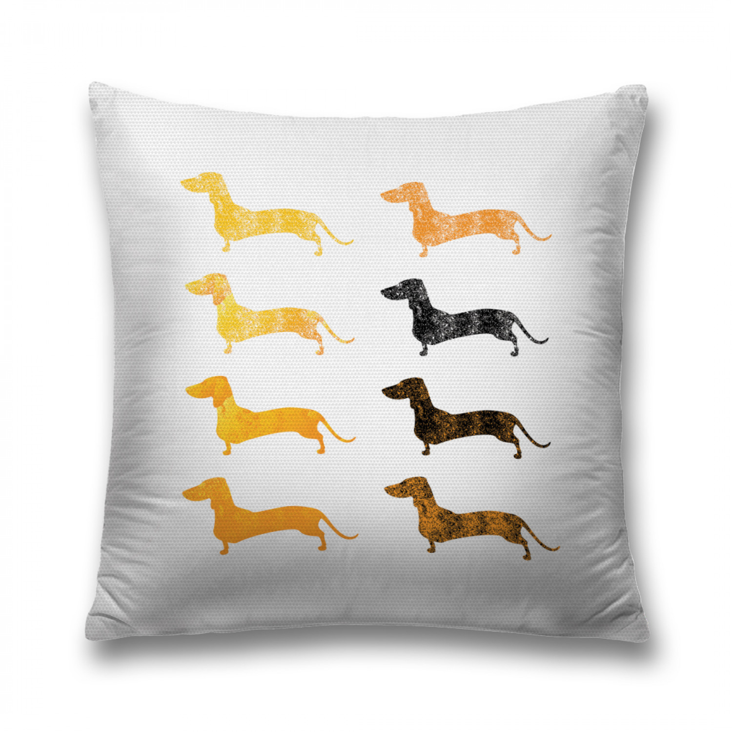 

Наволочка декоративная JoyArty "Расцветка такс" на молнии, 45x45 см, Белый, Расцветка такс