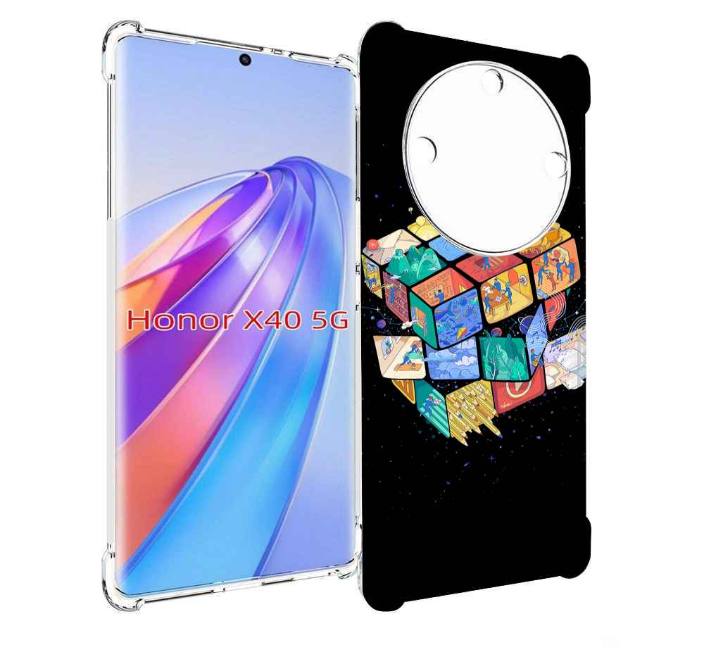 

Чехол MyPads Кубик-Рубика для Honor X40, Прозрачный, Tocco