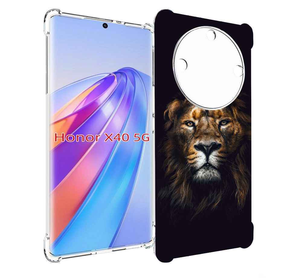 

Чехол MyPads Лев-в-тени мужской для Honor X40, Прозрачный, Tocco