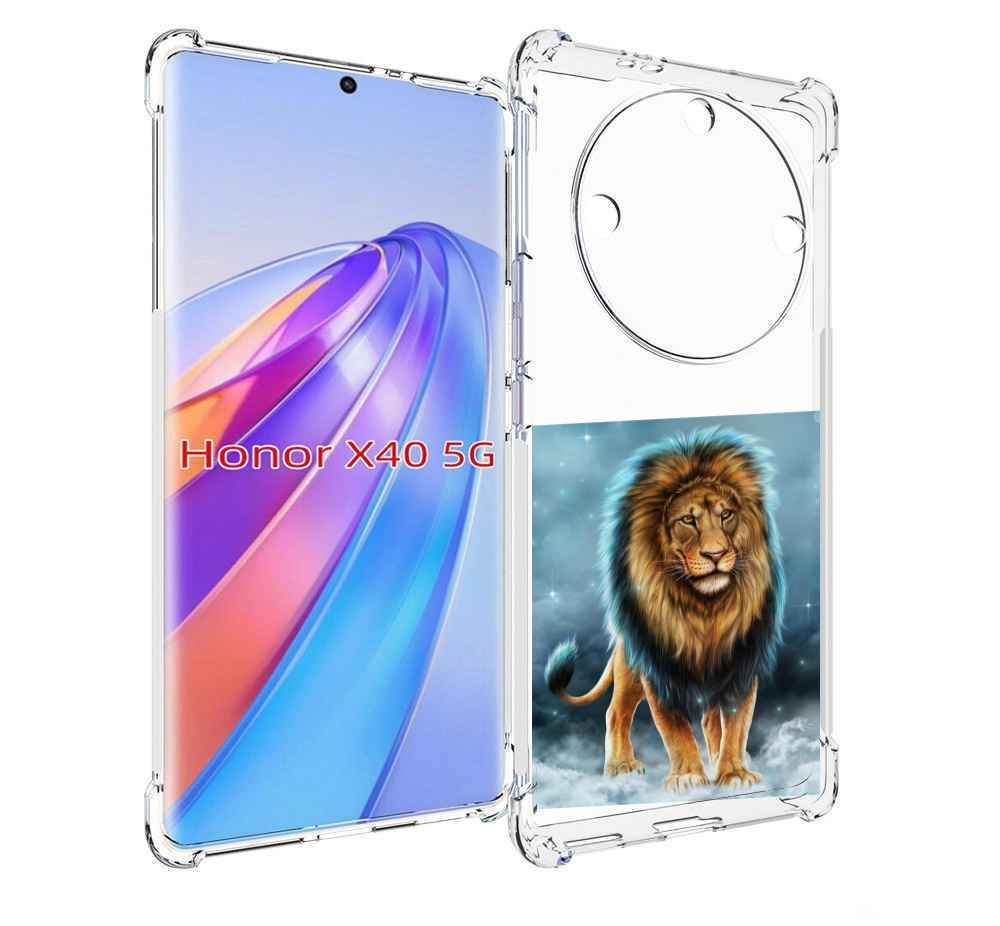 

Чехол MyPads Лев-в-тумане для Honor X40, Прозрачный, Tocco