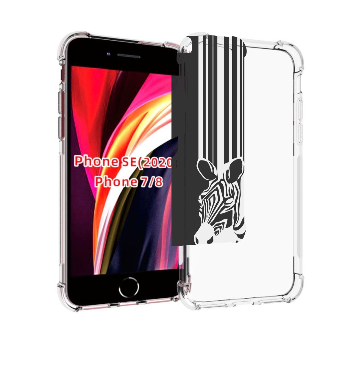 

Чехол MyPads Зебра для iPhone 7 4.7 / iPhone 8 / iPhone SE 2 (2020), Прозрачный, Tocco