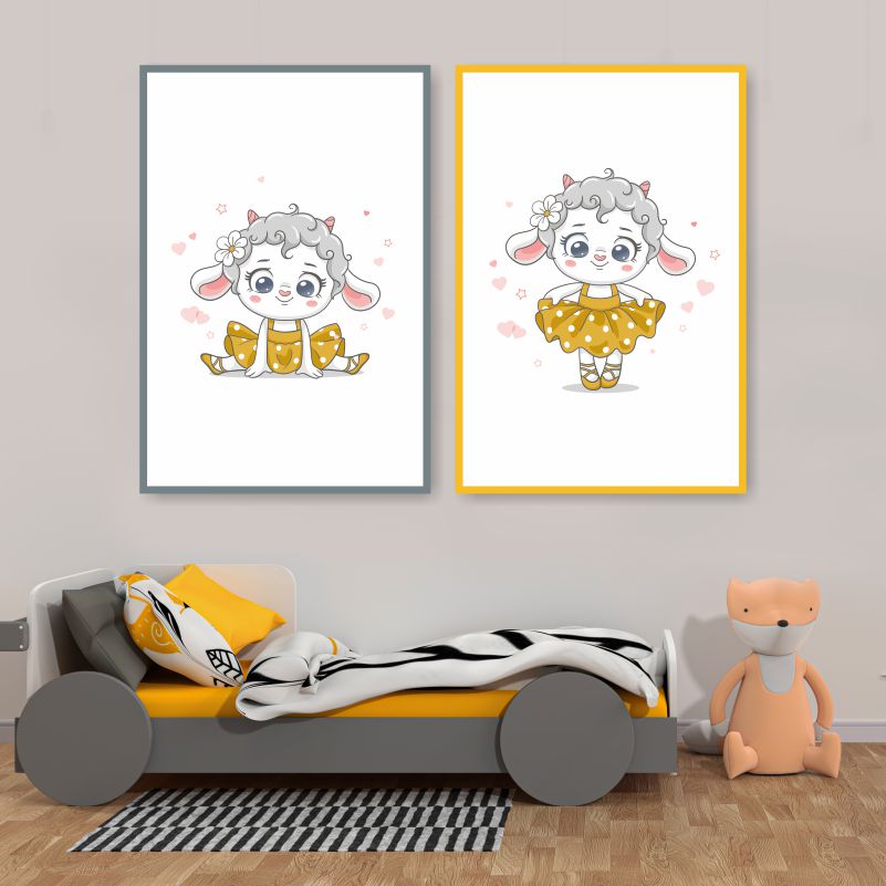 

Набор постеров ПолиЦентр из 2 шт на стену Танцующий Барашек 30х40 см, Наборх2ТанцующийБарашекТип1-Тип3ВДетскуюВертикальный