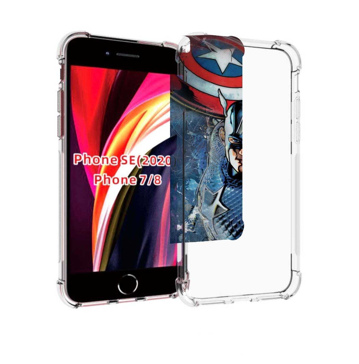

Чехол MyPads Комикс-капитан-Америка для iPhone 7 4.7 / iPhone 8 / iPhone SE 2 (2020), Прозрачный, Tocco