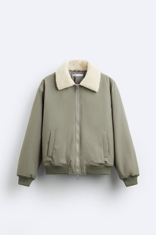 

Бомбер мужской ZARA 030465015 зеленый XL, 030465015