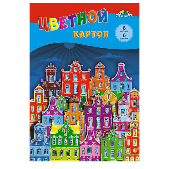 

Картон цветной АппликА ClipStudio А4 6 цветов в ассортименте, Разноцветный