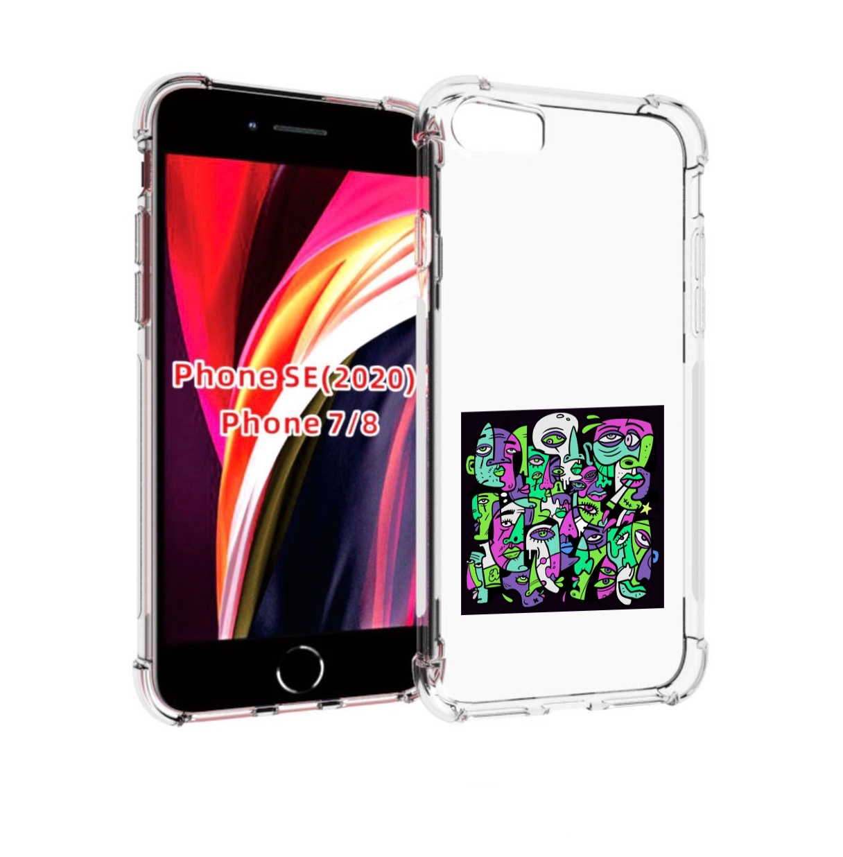 

Чехол MyPads Кривой эфир ATL для iPhone 7 4.7 / iPhone 8 / iPhone SE 2 (2020), Прозрачный, Tocco