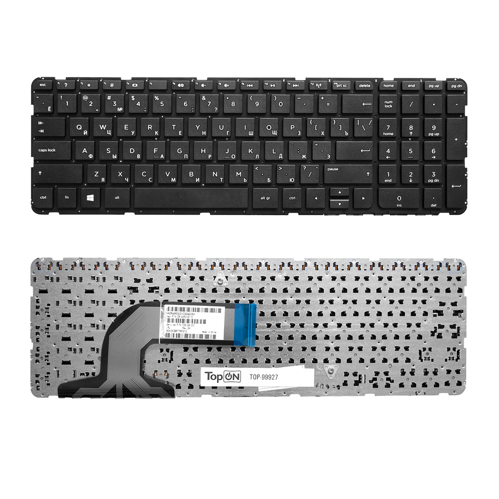 

Клавиатура TopON для ноутбука HP Pavilion 250 G3, 255 G2, 255 G3, 15-e, 15-n, 15-r Series
