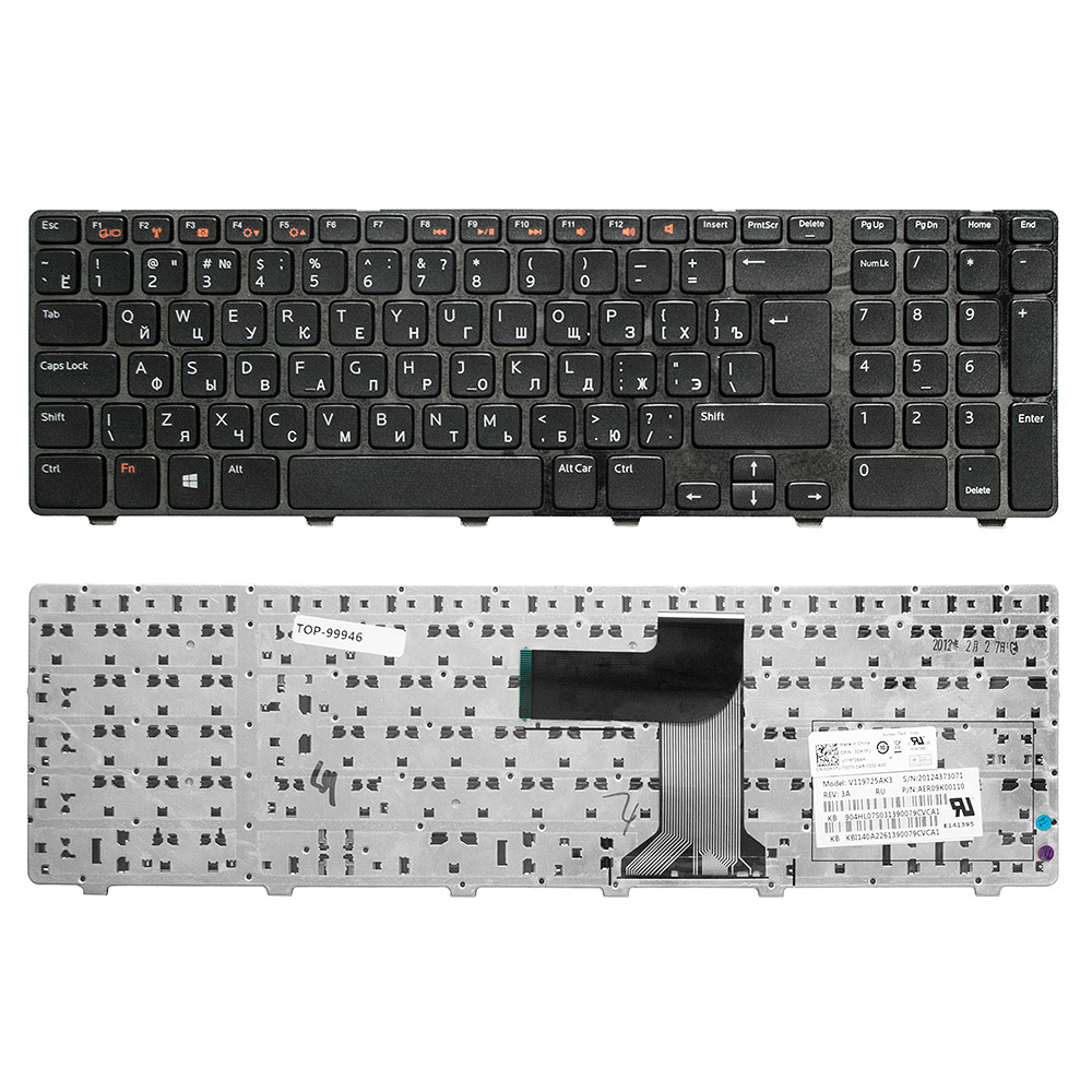 фото Клавиатура topon для ноутбука dell inspiron 17r, n7110, vostro 3350, 3450 series