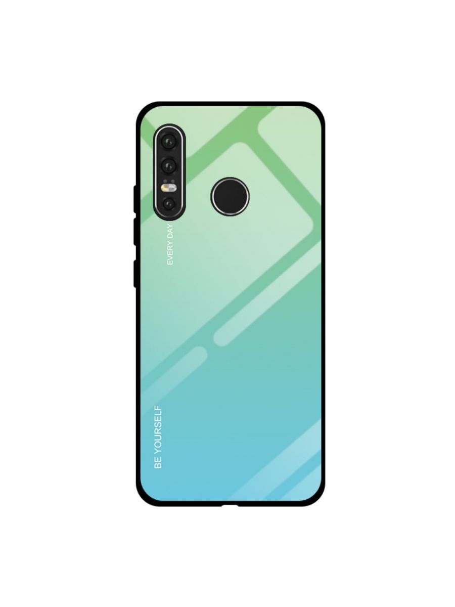 

Brodef Gradation стеклянный чехол для Huawei P30 Lite/Honor 20s Бирюзовый/Синий