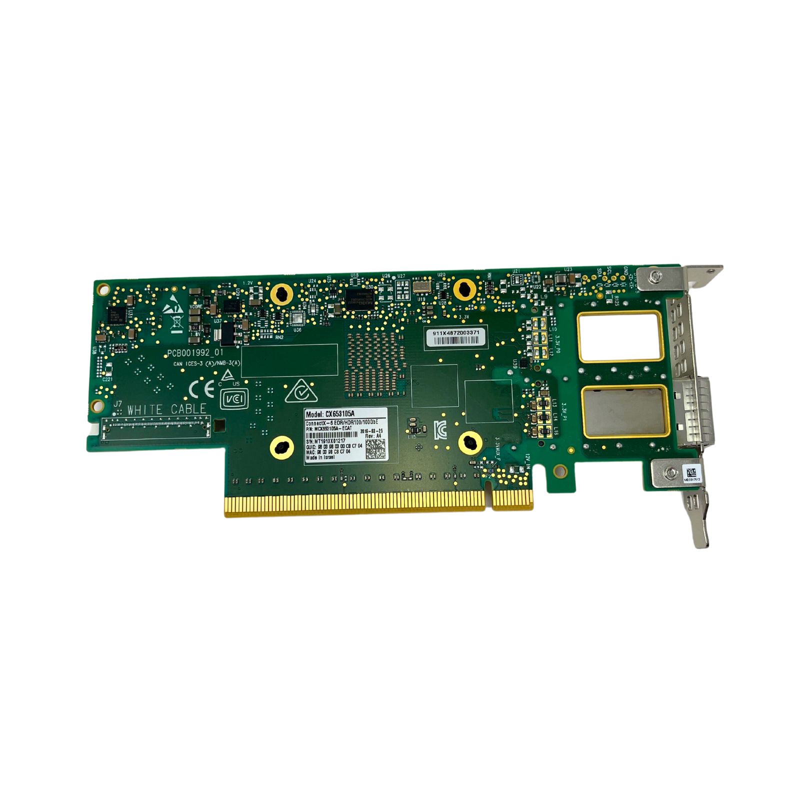 

Сетевая карта Mellanox MCX653105A-ECAT (MCX653105A-ECAT), MCX653105A-ECAT