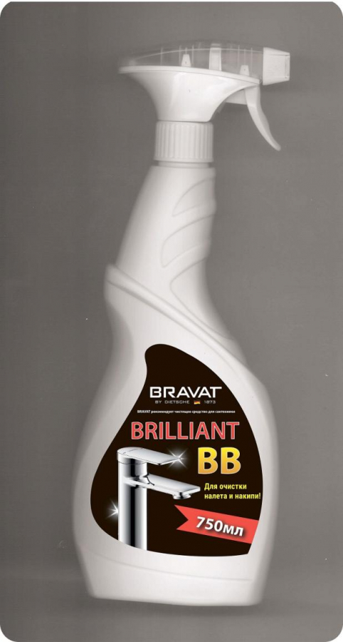 

Универсальное чистящее средство для ванной и туалета Bravat BRILLIANT