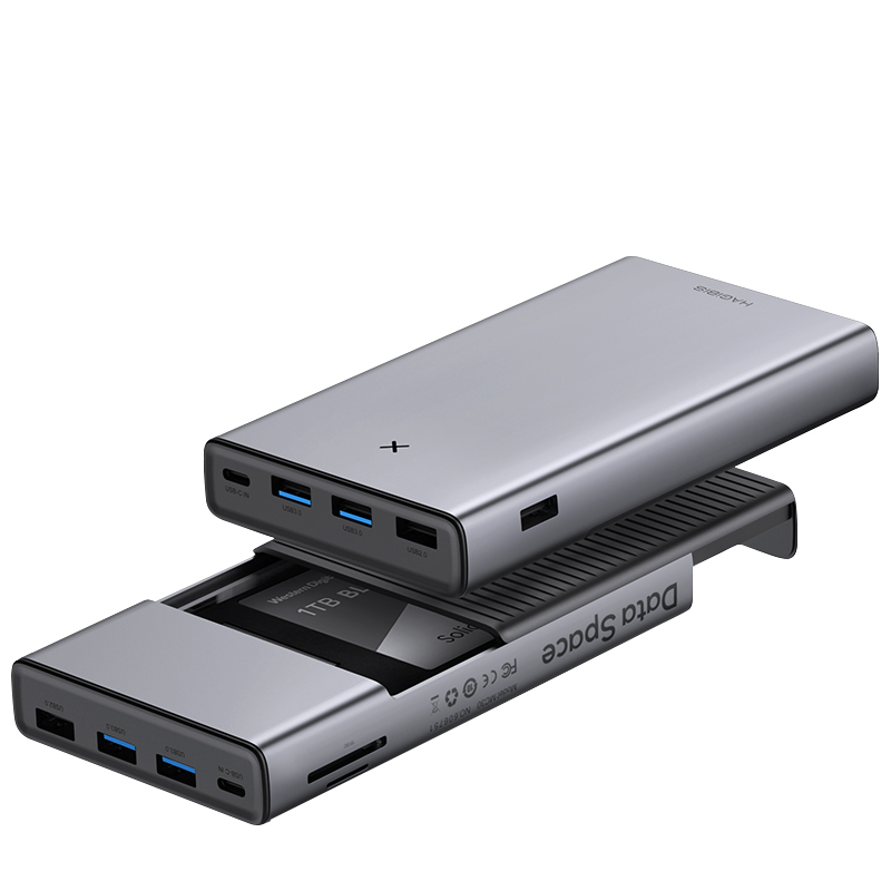 Концентратор Hagibis USB Type C - USB A + SD/TF + корпус SATA 2.5 вилка-розетка м MC30