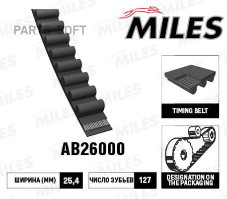 

Miles Ab26000 Ремень Грм Chevrolet 1.4-1.6 05-/Daewoo 1.6 97- (127X25.4)