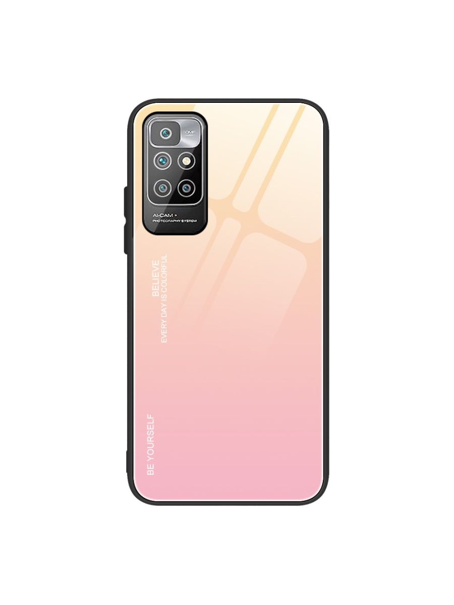 

Brodef Gradation стеклянный чехол для Xiaomi Redmi 10/10 Prime Желтый