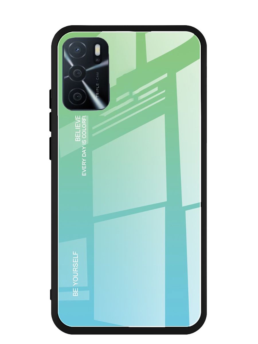 

Brodef Gradation стеклянный чехол для Oppo A16 Бирюзовый