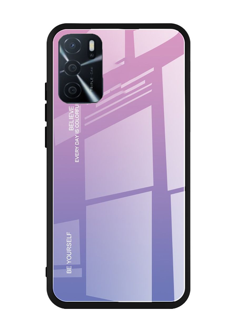 

Brodef Gradation стеклянный чехол для Oppo A16 Розовый