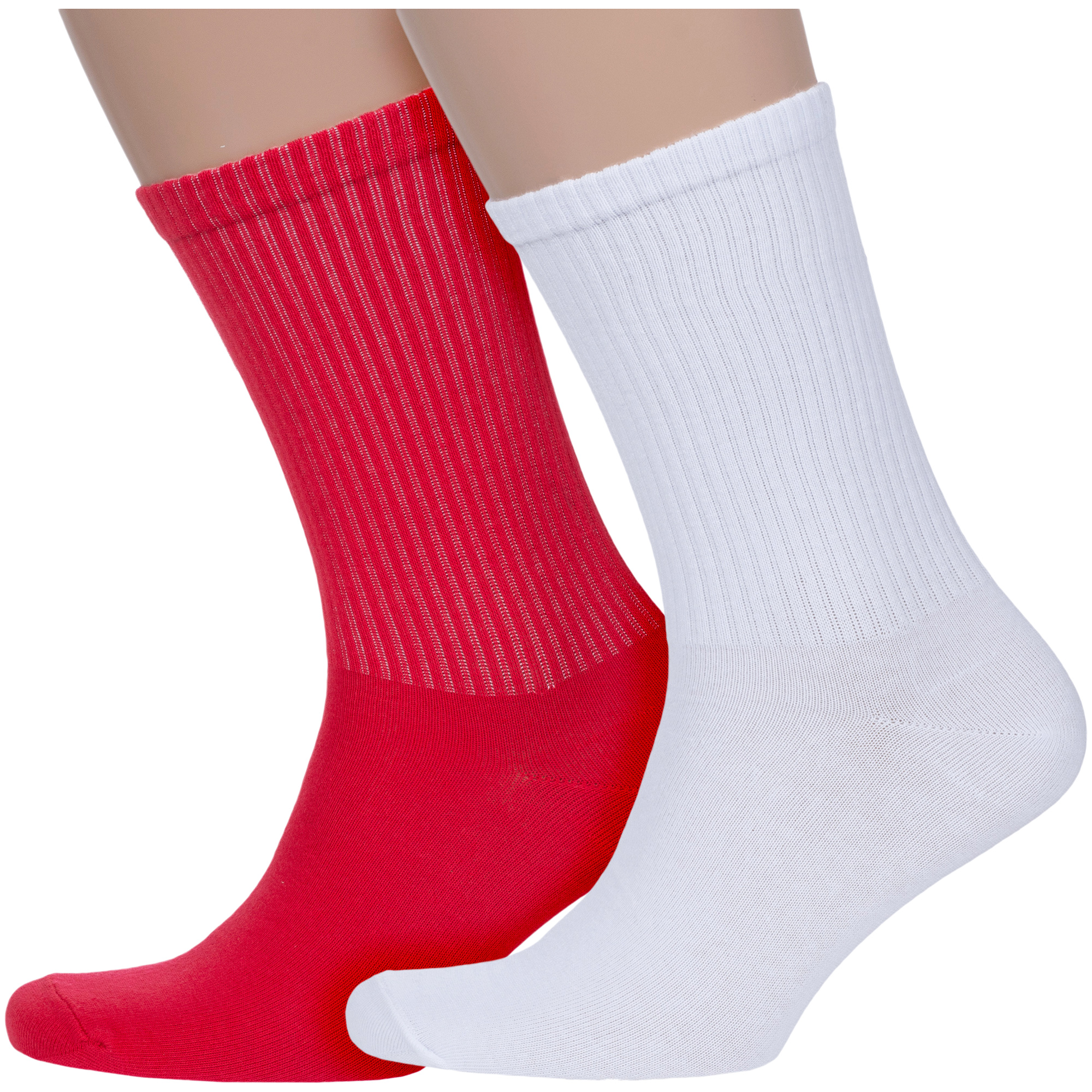 Комплект носков мужских Para Socks 2-M2D26 красный; белый 27-29