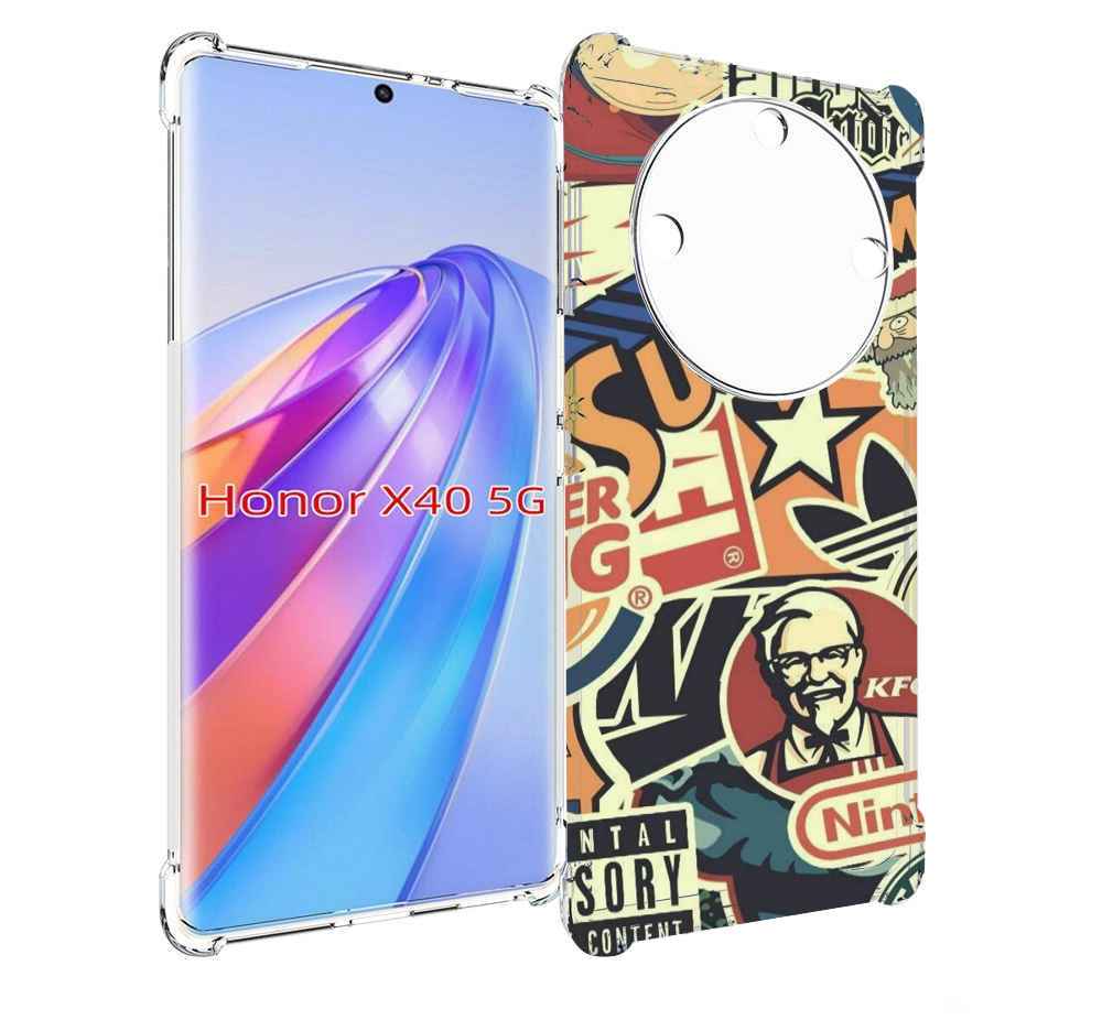 

Чехол MyPads Лейблы-на-постере для Honor X40, Прозрачный, Tocco